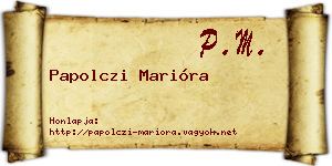 Papolczi Marióra névjegykártya